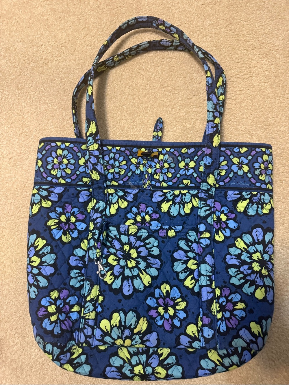 Retired  rare vera bradley indigo pop large tote...excellent condition!